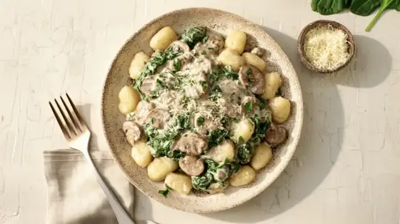 Kremowe gnocchi ze szpinakiem w 20 minut